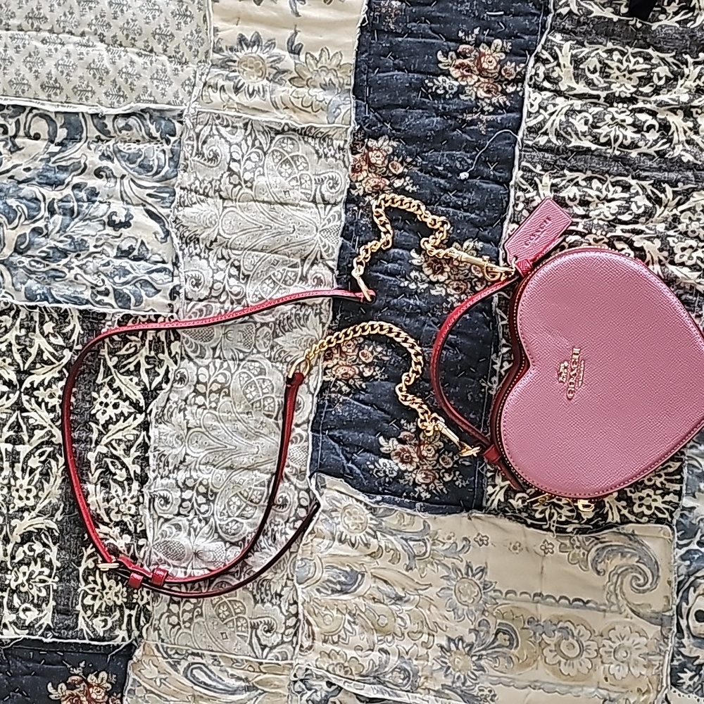 NWOT COACH Red & Pink Heart Bag
